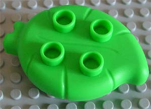 Duplo Plant, Leaf, with 2 x 2 Top Studs in Bright Green