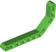 Technic Beam 1 x 11.5 Double Bent Thick in Bright Green