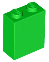 Brick 1 x 2 x 2 with Inside Stud Holder in Bright Green