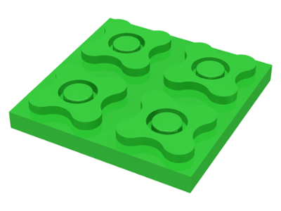 Scala, Plate 4 x 4 in Bright Green