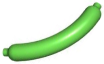 Food Hot Dog / Sausage in Bright Green