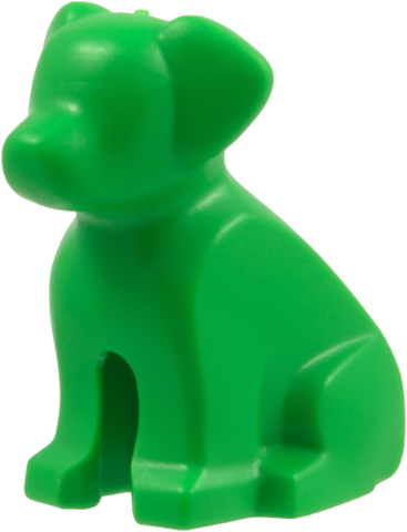 Animal, Dog Sitting [PLAIN] in Bright Green