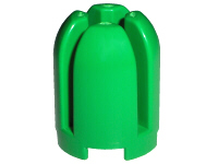 Brick Round 2 x 2 x 2 Dome Top with Cross Cut Slots in Bright Green