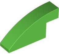 Brick Curved 1 x 4 x 1 2/3 No Studs in Bright Green