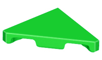 Tile 45° Cut 2 x 2 (Triangle) in Bright Green