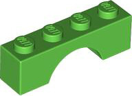 Brick Arch 1 x 4 in Bright Green