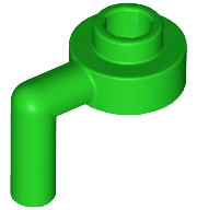 Plate Special Round 1 x 1 with Vertical Bar in Bright Green