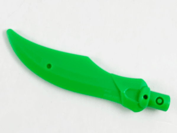 Weapon Sword Curved Blade with Bar in Bright Green