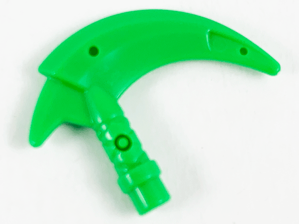 Weapon Scythe / Hook with Bar in Bright Green
