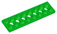 Technic Plate 2 x 8 [7 Holes] in Bright Green