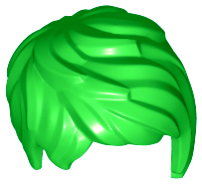 Hair Short Tousled with Side Part in Bright Green