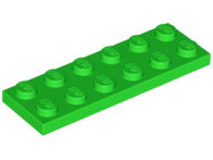 Plate 2 x 6 in Bright Green