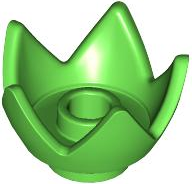 Crown / Flower / Egg Shell Half in Bright Green