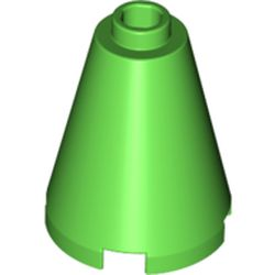 Cone 2 x 2 x 2, Open Stud in Bright Green