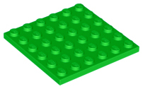 Plate 6 x 6 in Bright Green