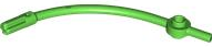 Bar Curved with Axle End and 1 x 1 Round Plate in Bright Green