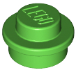 Plate Round 1 x 1 with Solid Stud in Bright Green
