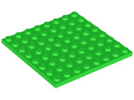 Plate 8 x 8 in Bright Green