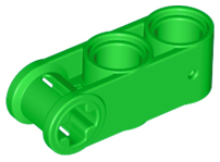 Technic Axle and Pin Connector Perpendicular 3L with 2 Pin Holes in Bright Green