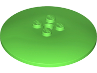 Dish 6 x 6 Inverted (Radar) with Solid Studs in Bright Green