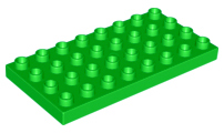 Duplo Plate 4 x 8 in Bright Green