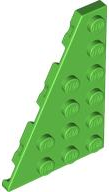 Wedge Plate 6 x 4 Left in Bright Green