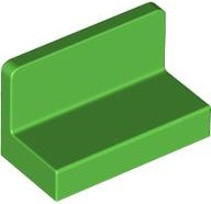 Panel 1 x 2 x 1 [Rounded Corners] in Bright Green