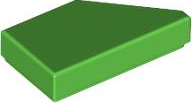 Tile 1 x 2 with Stud Notch Left in Bright Green