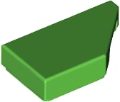 Tile 1 x 2 with Stud Notch Right in Bright Green