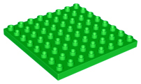 Duplo Plate 8 x 8 in Bright Green