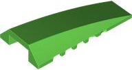 Brick Wedged, Curved 4 x 8 No Top Studs in Bright Green