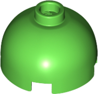 Brick Round 2 x 2 Dome Top, Vented Stud in Bright Green