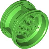 Wheel 43.2 x 26 Technic Racing Small with 6 Pinholes in Bright Green