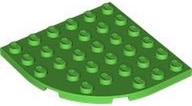 Plate Round Corner 6 x 6 in Bright Green
