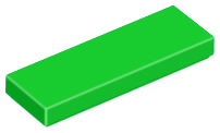 Tile 1 x 3 in Bright Green