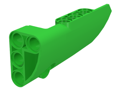 Technic Panel Fairing # 4 Small Smooth Long, Side B in Bright Green