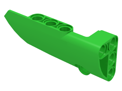 Technic Panel Fairing # 3 Small Smooth Long, Side A in Bright Green