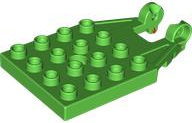 Duplo Plate 4 x 4 with 16 Studs and Reinforced Hinge in Bright Green