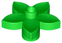 Duplo Plant, Flower with 1 Top Stud in Bright Green