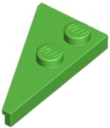 Wedge Plate 2 x 4 27° Right in Bright Green