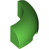 Brick Round Corner 3 x 3 x 1 No Studs in Bright Green