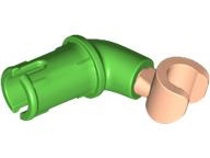 Arm, with Pin, Light Nougat Hand in Bright Green