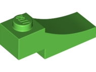 Brick Curved, 3 x 1 with 1/3 Inverted Cutout in Bright Green