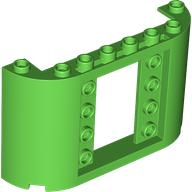 Panel 2 x 8 x 4 with Curved Sides in Bright Green