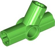 Technic Axle and Pin Connector Angled Triple - 60° in Bright Green