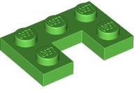 Plate 2 x 3 with 1 x 1 Cutout in Bright Green