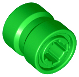 Wheel 8 x 9 with Hole Notched for Wheels Holder Pin, Re-inforced Back in Bright Green