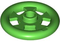 Plate Special Round 1 x 1 Stud with 3 x 3 Ring Around in Bright Green