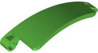 Technic Panel Curved 3 x 9 x 2 Tapered, Right in Bright Green