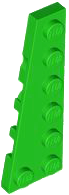Wedge Plate 6 x 2 Left in Bright Green